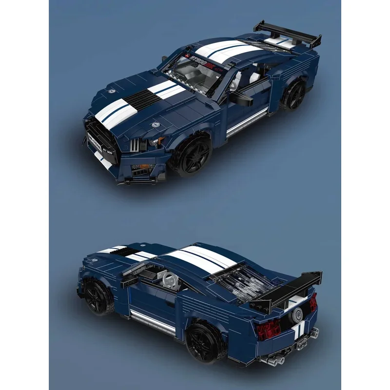 New 1556PCS Mould King 10208 Technical GT500 Building Blocks Bricks Sheby Cars Model Set for Adults Kids Christmas Easter Gifts