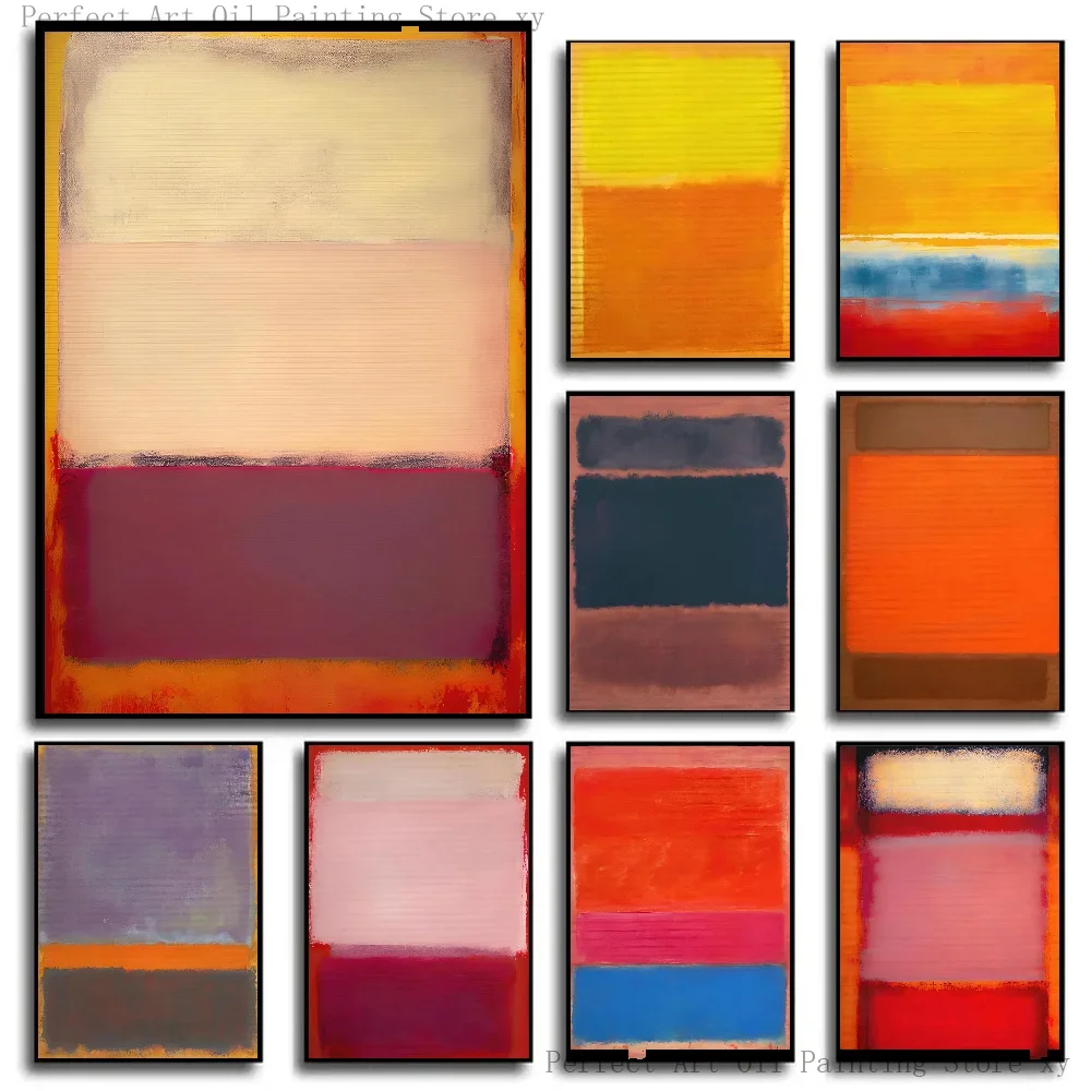 1PC Modern Famous Mark Rothko Abstract Polychromatic Poster Paper Print Home Living Room Bedroom Entrance Bar Restaurant