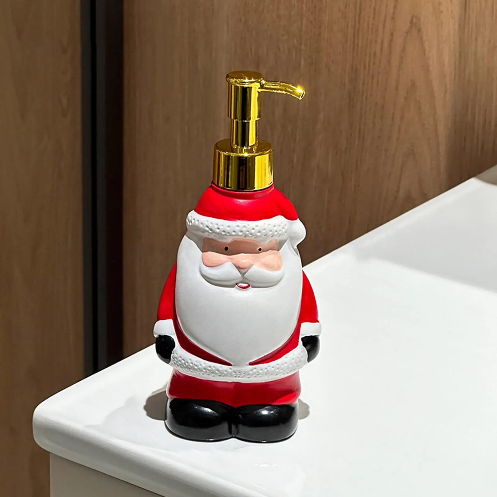 Christmas Soap Dispenser Cartoon Santa Claus Soap Dispenser Empty Bottler Home Christmas Bathroom Restroom Powder Accessories