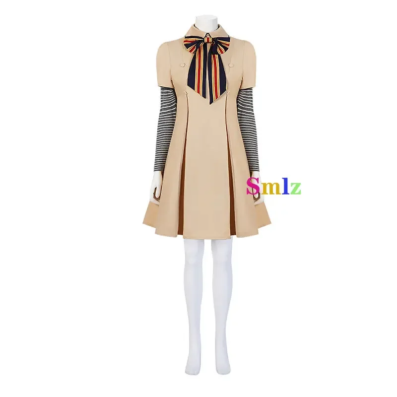 M3gan cosplay brown jackets anime cosplay wig purchase AI doll robot dress top socks outfit for girls and adult cosplay wig