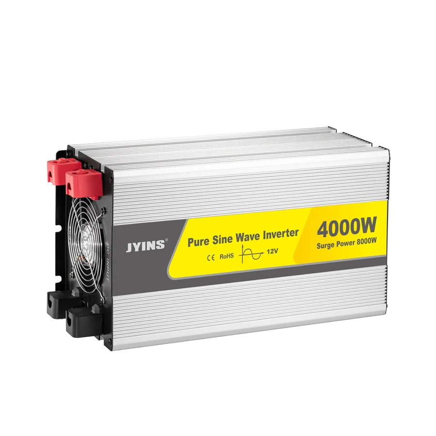 JYINS 4000W 12V 24V 48V DC to AC 110V 230V Single Output Pure Sine Wave 90% Efficiency Fish Pond Pump Solar Inverter