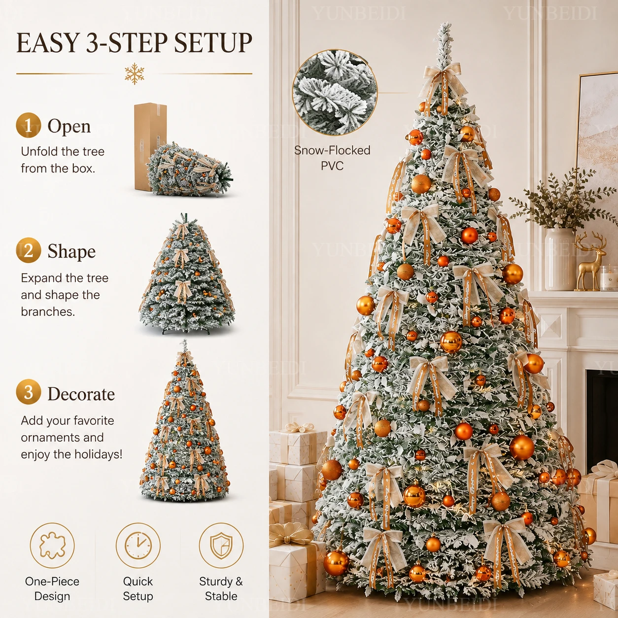 Pohon Natal Terintegrasi yang  - Home Decor Lighting Tree ulasan dan harga