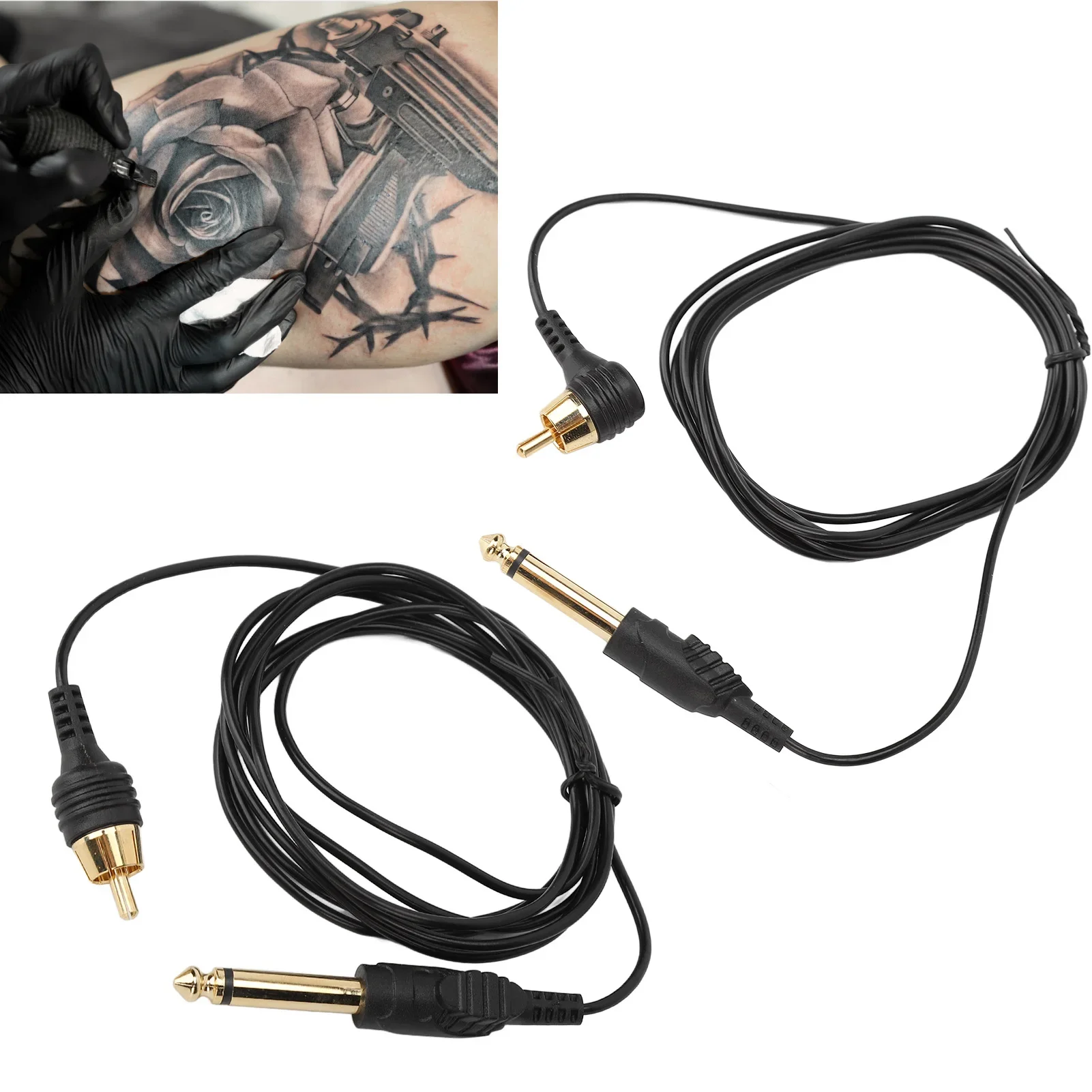 2m/6.6ft Tattoo Clip Cord Profession TPE Tattoo Clip Cable Machine Power Cord Tattoo Pen Power Supplies Accessories Tools