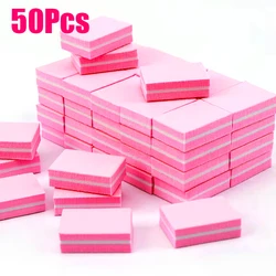 50/10 Stuks Mini Nail Art Buffing Schuren Bestanden Blok 100/180 Manicure Tips Pedicure Care Bestand Polijsten slijpen Nagelvijl Gereedschap