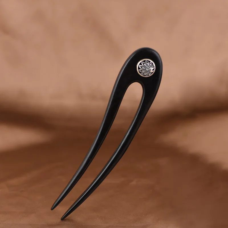 

Thai Silver Peacock Ethnic Hair Sticks for Women Natural Sandalwood Hair Forks 925 Silver China Chic Han Clothes Hair Jewelry