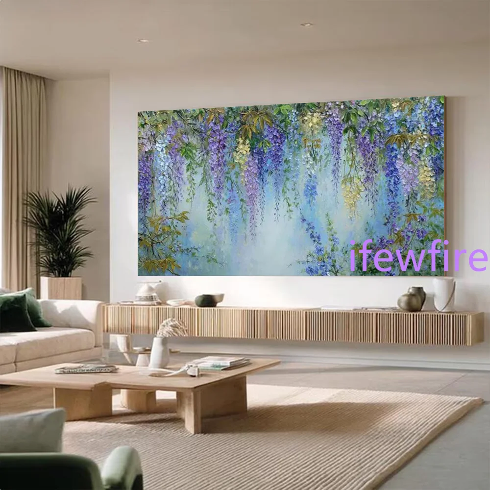 100% Handmade Abstract Oil Painting on Canvas Mural Top Design Beautiful vines Wall Art Picture for Living Room Decor Image