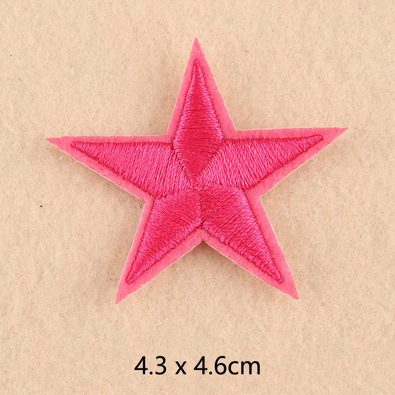 Cheap 10pc Colorful Star Military Embroidered Patches for Clothing Iron on Clothes Applique Clothes Badge Stripe Sticker Iron-on