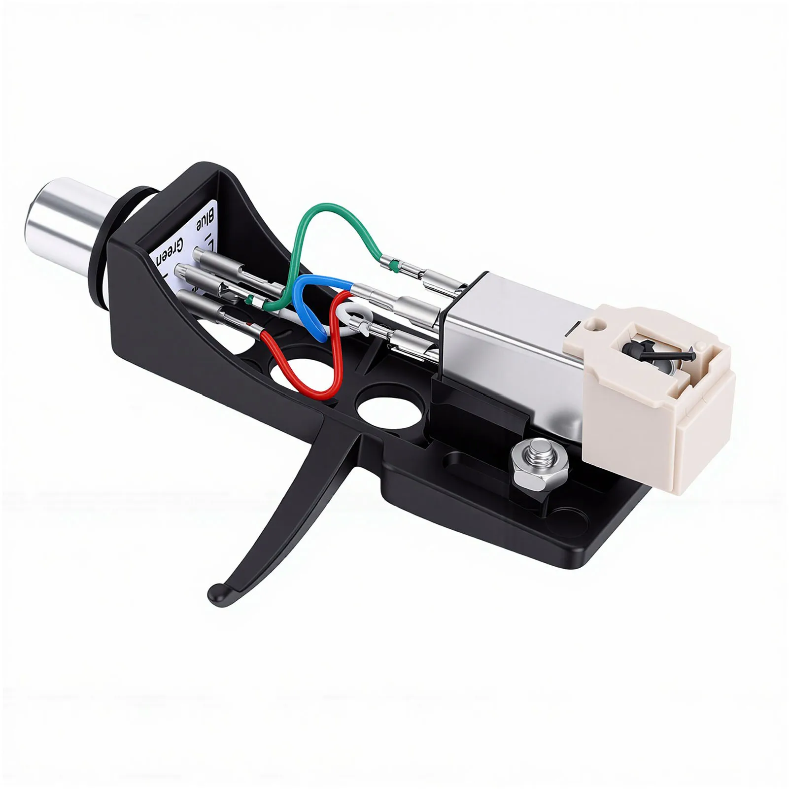 Zwarte vervangende headshell voor SL D1 SL D1K SL D2 SL D202 SL D205 SL D2K magnetische cartridge naald AT 3600L