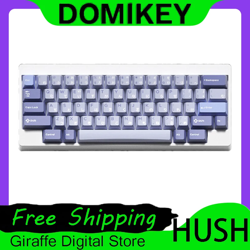 Domikey Hush keycap bahan ABS kustom Cherry asli mekanik Keyboard keycap PC Gamer aksesoris hadiah pria