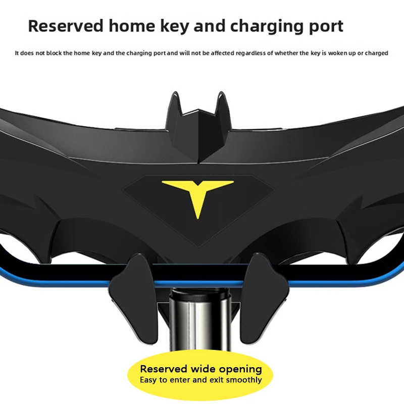 OSSKY Handsome Bat Shaped Gravity Buckle Car Phone Holder Air Outlet Navigation Phone Holder Suitable for All 4-6.5 Inch Devices