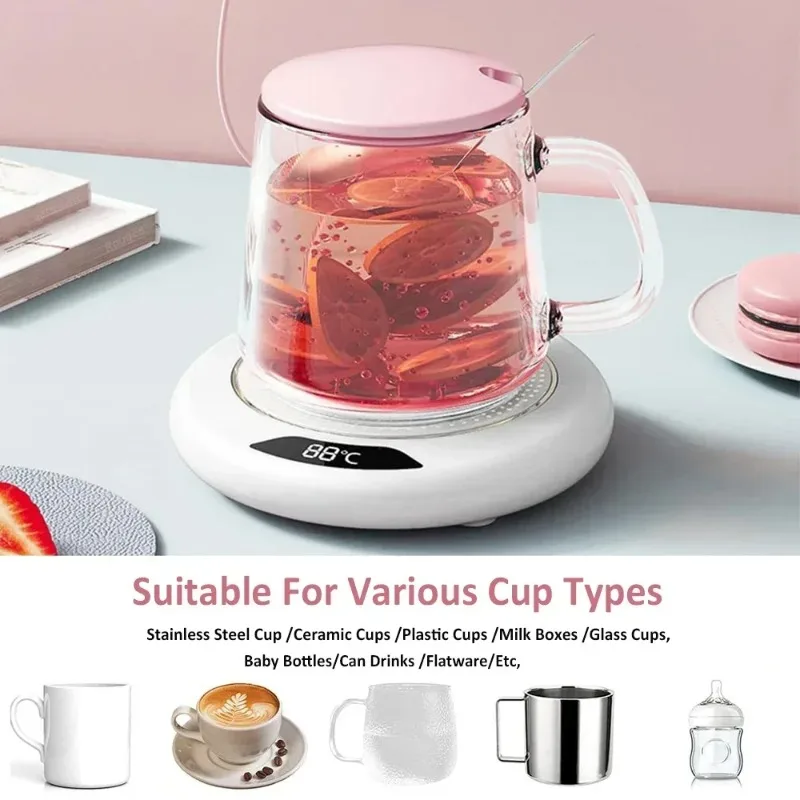 1pc Intelligent Constant Temperature Heating Coaster Heater,with 3 Temperature Adjustments,anti Slip,to Meet Different Cup Style