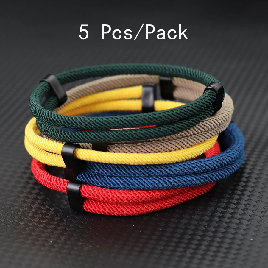 5Pcs/Pack Economic Bracelet Set Unisex A Grade 4mm String Unfading Adjustable Handmade Friendship Braclet Versatile Accessories