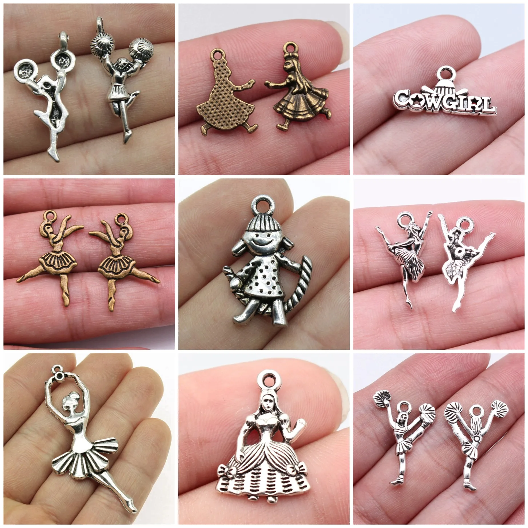 Dancing Boy And Girl Figure Charms Pendant For DIY Bracelet Necklace Jewelry Making Supplies