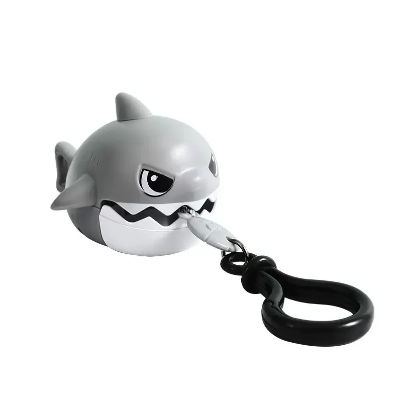 Porte-clés requin à tirer interactif, 1 pièce, breloque de sac, jouet anti-Stress, Action mordante, nouveauté, cadeau