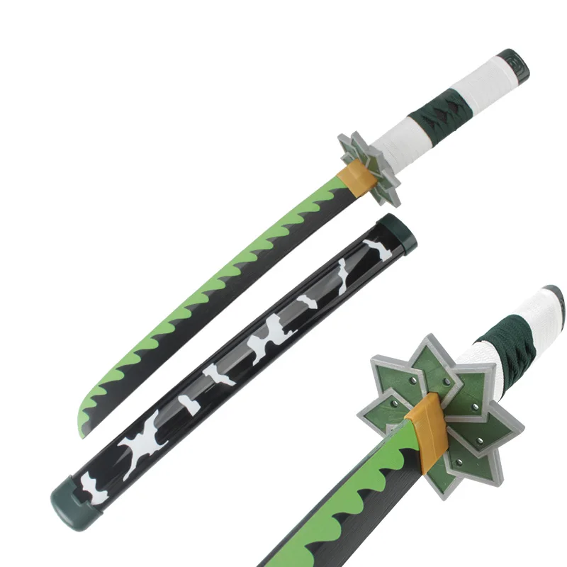 23.6in/60cm Demon Slayer Katana Personaggio Cosplay Stage Prop Bambù Giocattolo Spade Manga modello Regali del partito Costume di Halloween oggetti di scena