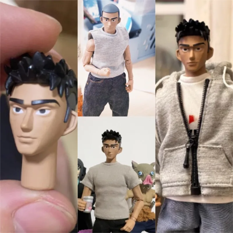 

1/12 масштабная скульптура головы солдата мужского пола, модная красивая модель с резьбой головы мальчика для 6 дюймов, фигурки тела, кукла, игрушка «сделай сам»