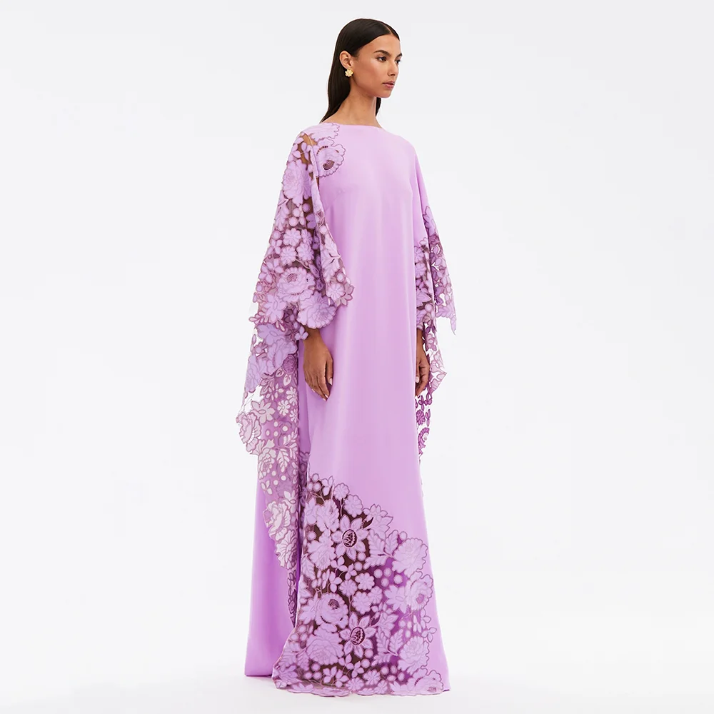 Customized Boat Neck Long Evening Dresses Elegant Formal Occasion Prom Gowns Long Sleeves 2026 Floor Length Prom Dresses image 3