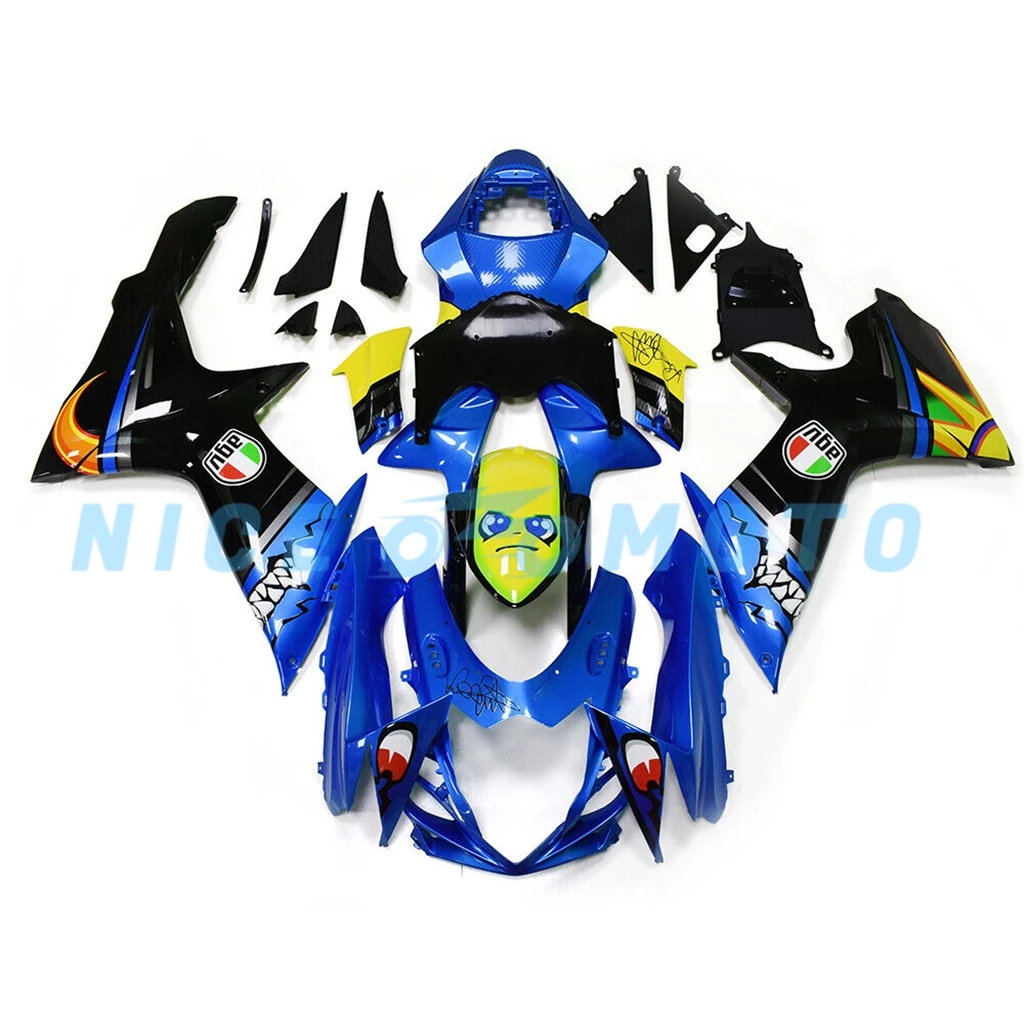 Cartoon Shark Bodywork fairing For GSXR600 GSXR750 2011 2020 2019 2018 2016 2012 2013 2015  2017 2014 GSXR 600 11-20