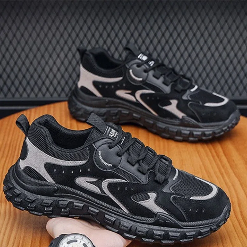 Men Casual Sneakers Spring New Mesh Breathable Running Shoes Lightweigh Trend Street Non Slip Walking Shoes Tenis Masculino Plus