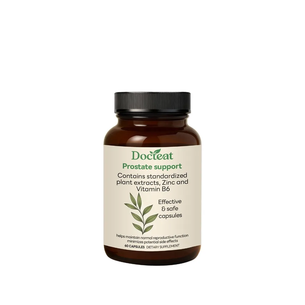 

Docteat Prostate Support Capsules for Men, Daily Wellness with Saw Palmetto Extract, Zinc & Vitamin B6, 60 Capsules By Docteat