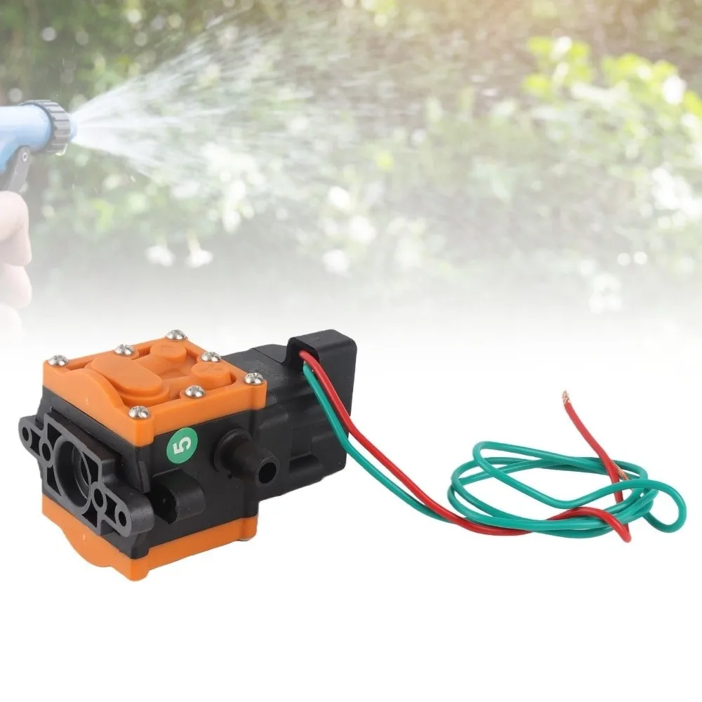 Plastic Water Pump Head Orange and Black Self Priming Garden Sprayer Pump Head Pump Head Only 12V Garden Pump Accessory