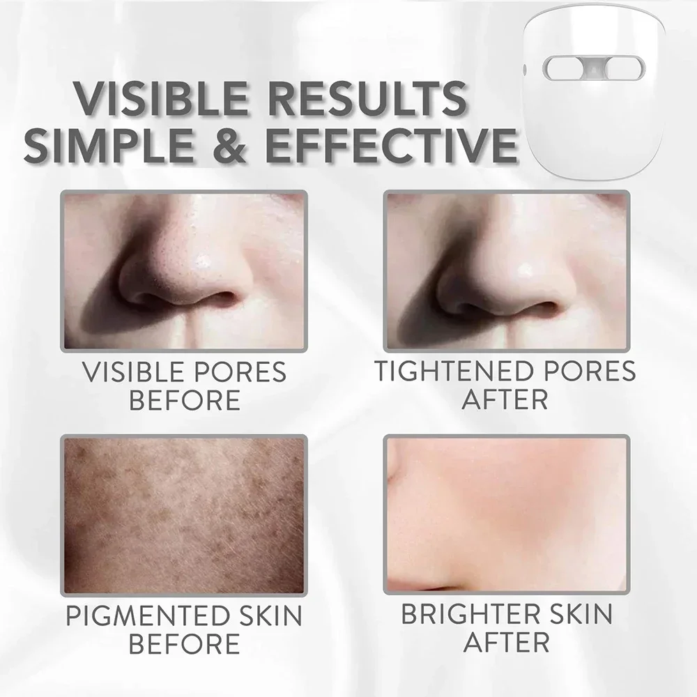 Luces de belleza facial, luz infrarroja roja, terapia de luz led, máscara led antienvejecimiento multifunción, tratamiento del acné