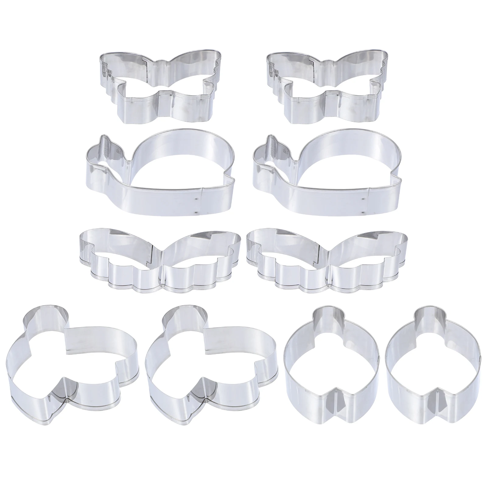 

2 Sets Cookie Cutters Stainless Steel Animal Shaped Molds Baking Gadgets Safe Oven Dishwasher Refrigerator Microwave Cake Ice