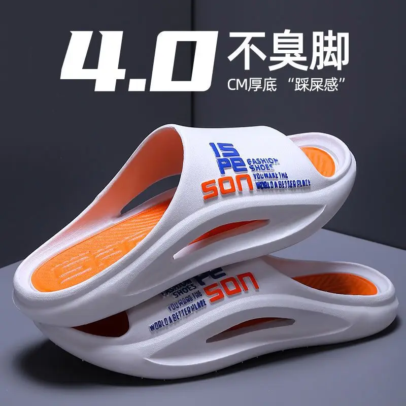

Мужские тапочки, тапочки из ЭВА, новые летние повседневные мужские пляжные туфли, модные мягкие нескользящие тапочки на платформе, мужские тапочки без шнуровки