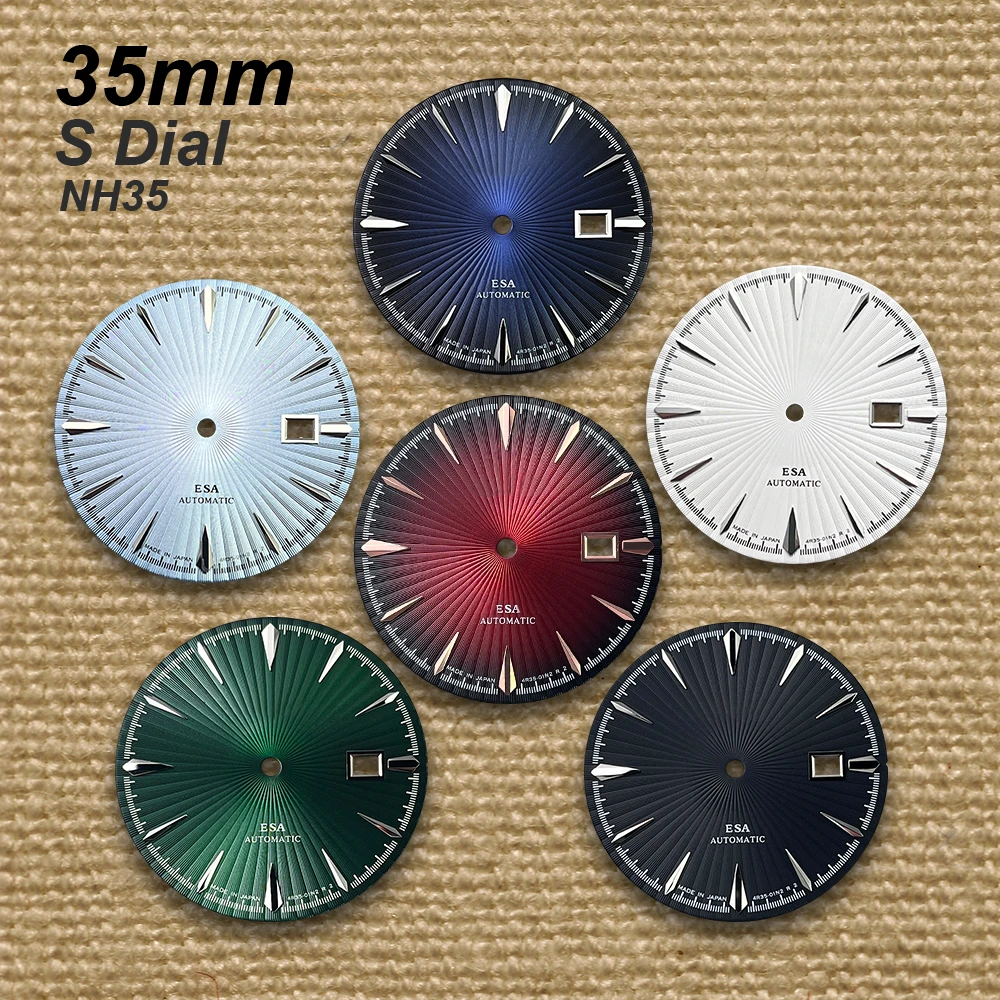 35 mm Cocktail S Dial Fit NH35/NH36/4R/7S Automatic Movement No Luminous Watch Modification Accessoriestail