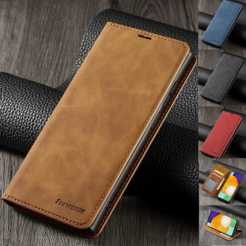 EUCAGR Luxury Leather Wallet Flip Phone Case For Samsung A55 A35 A25 A15 A05S A54 A34 A24 A14 A04E A22E A73 A53 A3 A23 A13 A04S