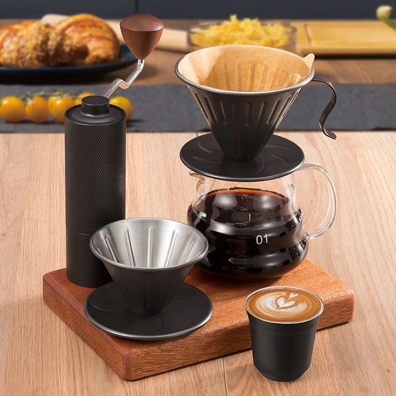 

Outdoor coffee pot drip filter cup 1-2 people coffee filter cup stainless steel manual drip filter barista accessories