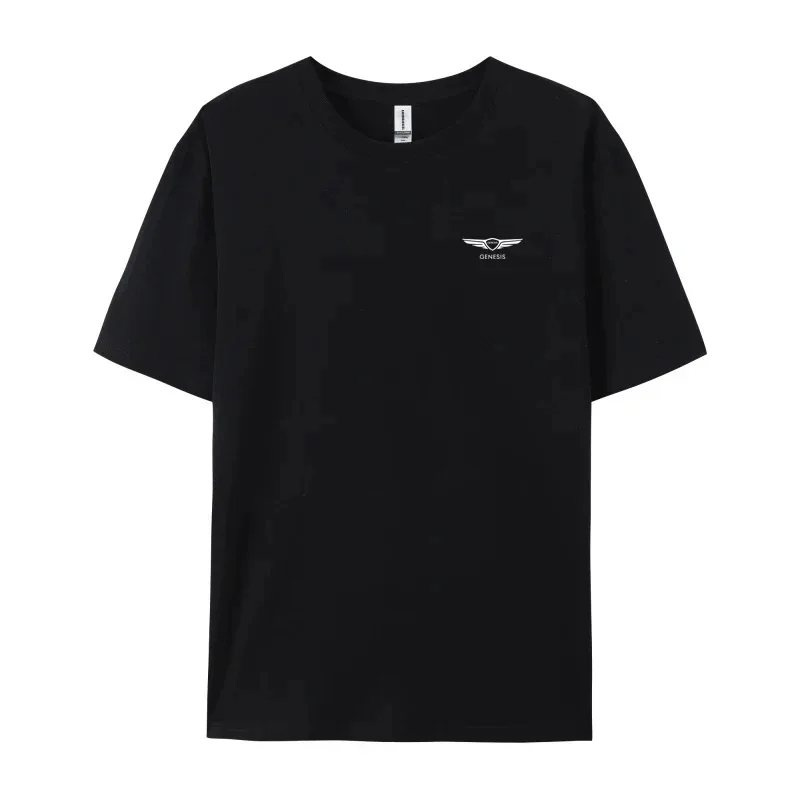 

2025 New Hot Selling Genesis High Quality T-shirt for Men and Women Summer Loose Short Sleeve Top Fashion Round Neck T-shirt