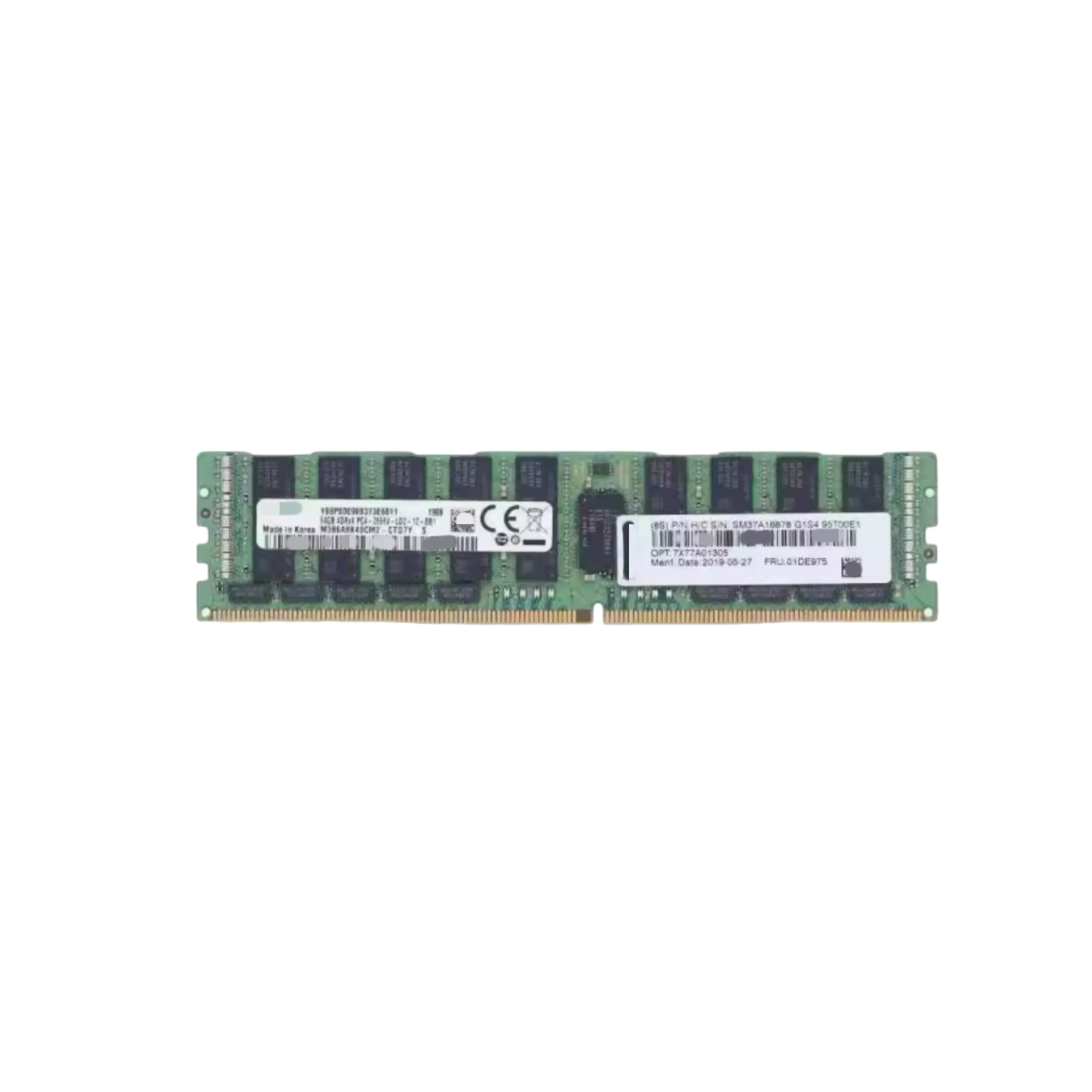 

7X77A01305 01DE975 64G DDR4 PC4-2666V ECC REG LRDIMM