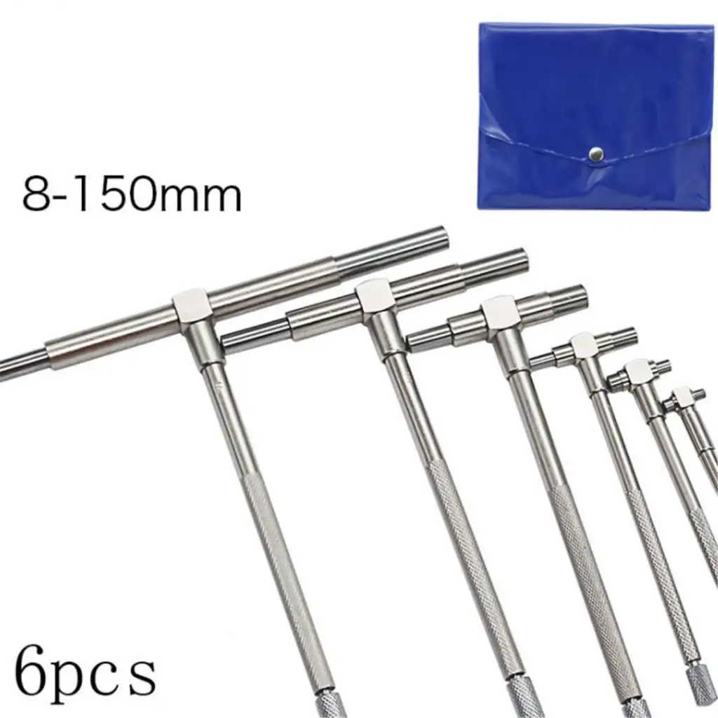 Inner Diameter Measuring Gauge Tool Set Double Action Telescopic Gage for Hole Slot Inspection in Metalwork