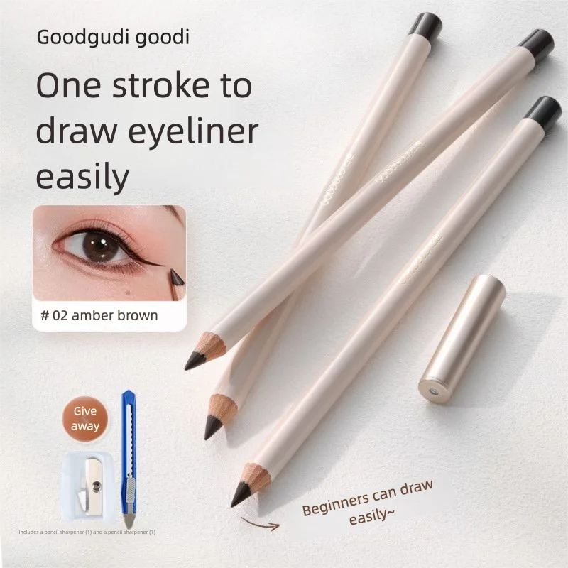 Gudi wooden stem eyeliner gel pen is extremely fine, long-lasting, easy to color, waterproof, sweat-proof and does not smudge