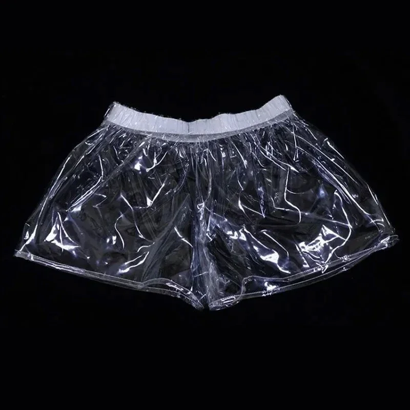 Pantalones cortos sexis de plástico PVC transparente para parejas ABDL, pañales para incontinencia suaves y suaves a prueba de fugas, pantalones impermeables para fiesta privada