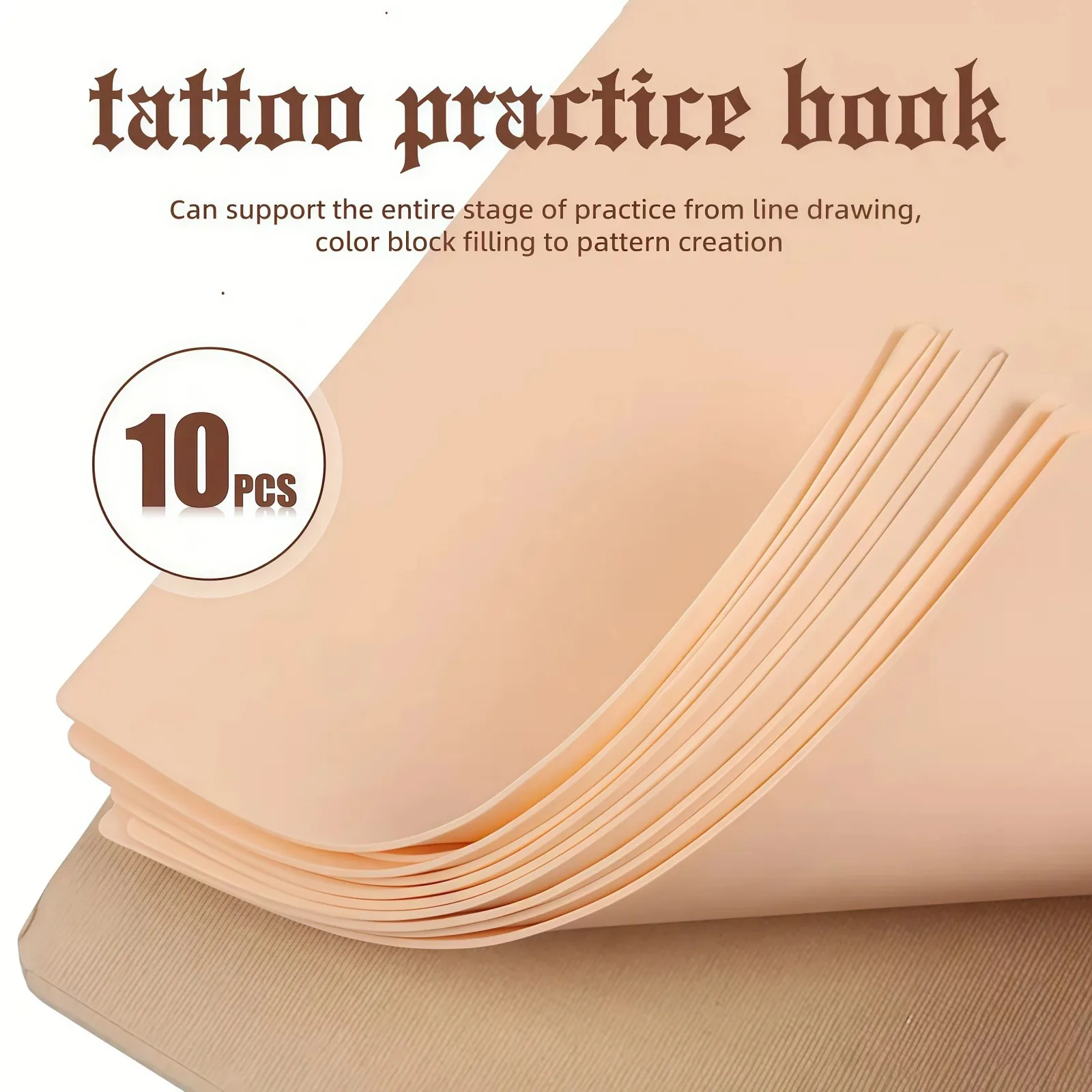 

DQFART 1MM Blank Tattoo Practice Skin Book Permanent Makeup Accessories for Beginners and Experienced Artists