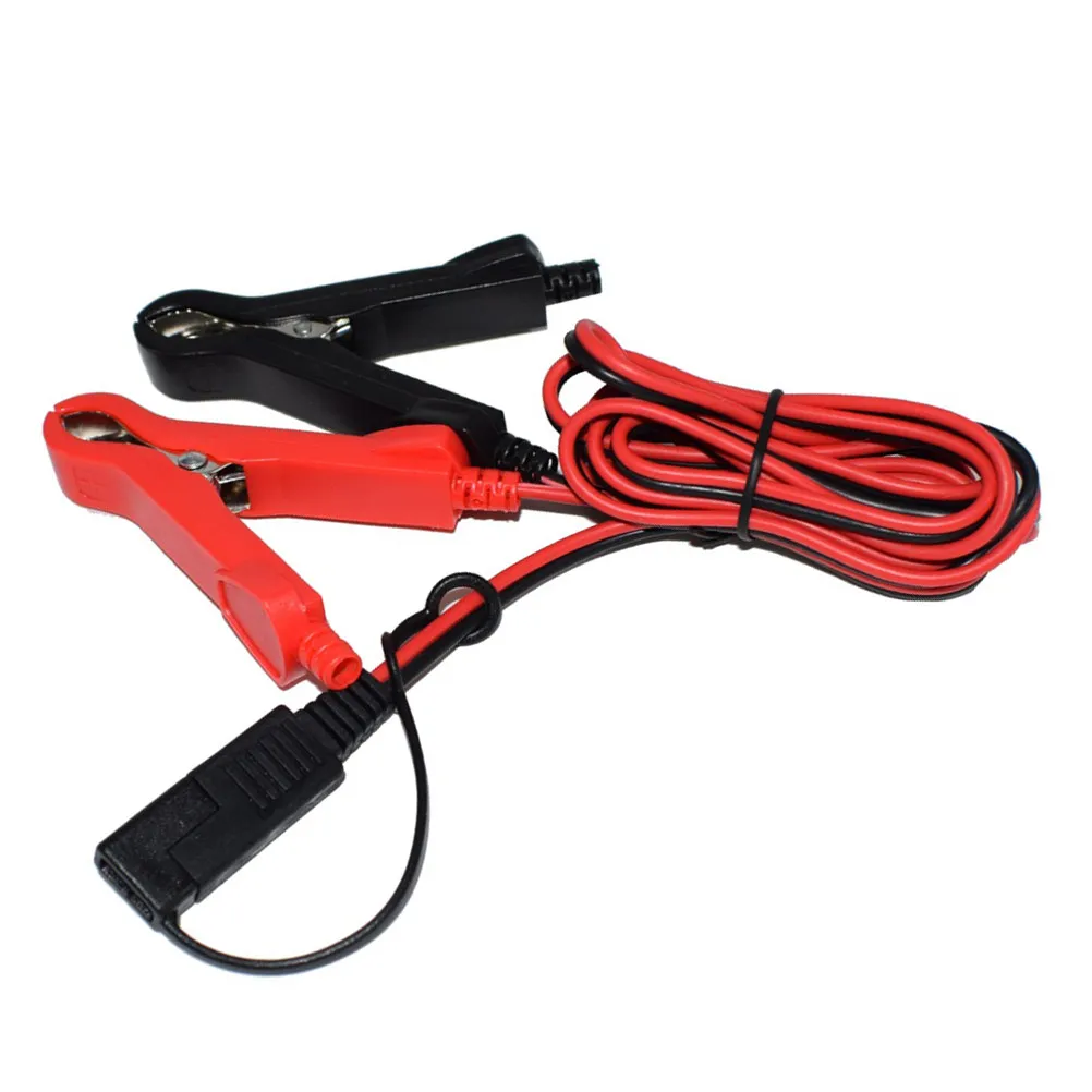 100Cm Sae to Alligator Clips Adapter Cable 12V 10A 18Awg for Motorcycle Solar Panel Battery LED Car Electronics Charging Power