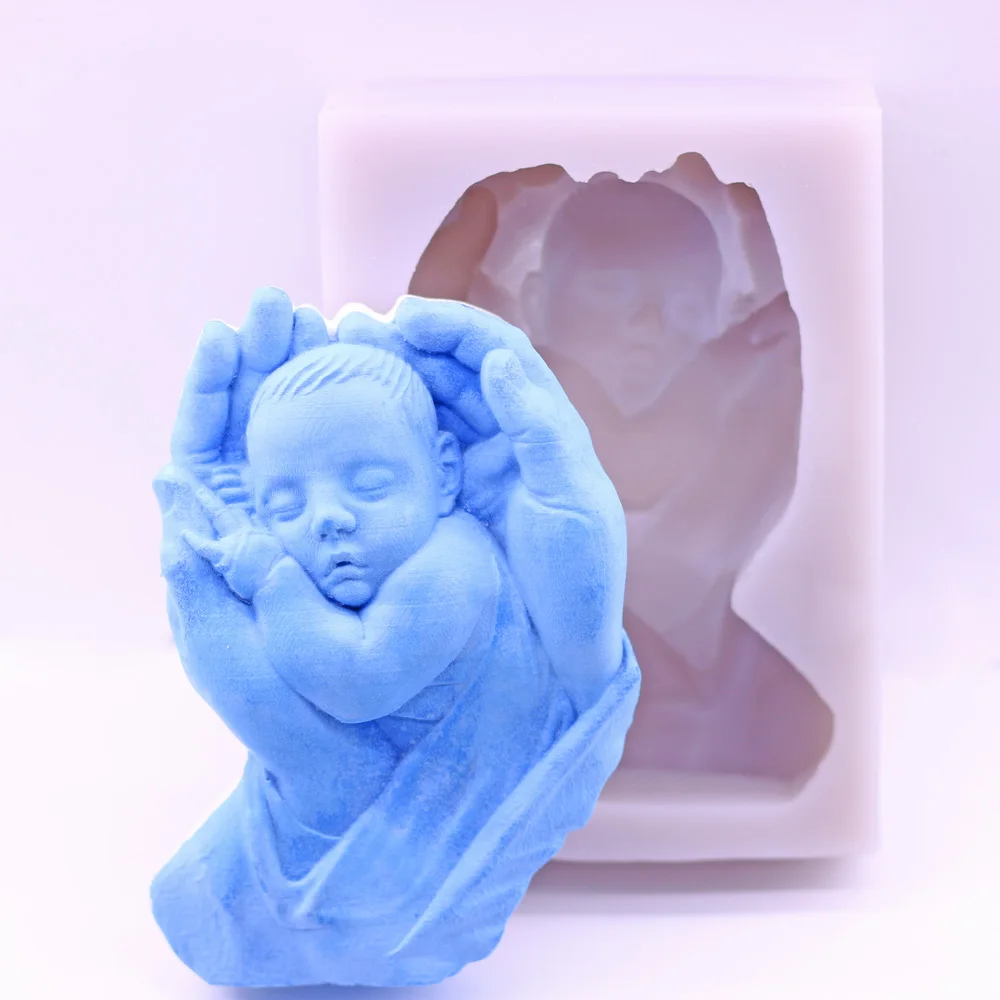 Parents' Love Protection Silicone Fondant Mould for Soap Chocolate Cake Topper Sugarcraft Candy Baking Polymer Resin Candle