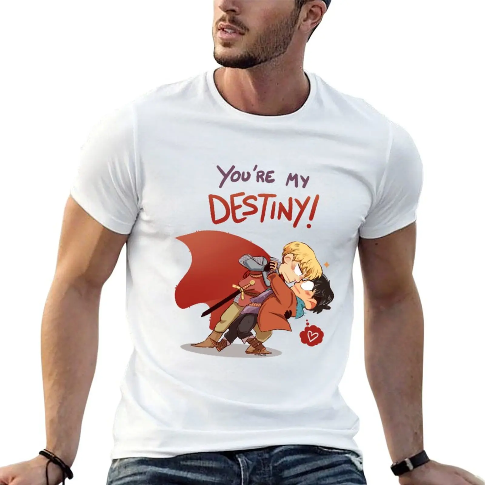 T-shirt You're my destiny _ Merlin, t-shirts drôles, humorisme noir, t-shirt homme, t-shirt graphique de créateur pour homme