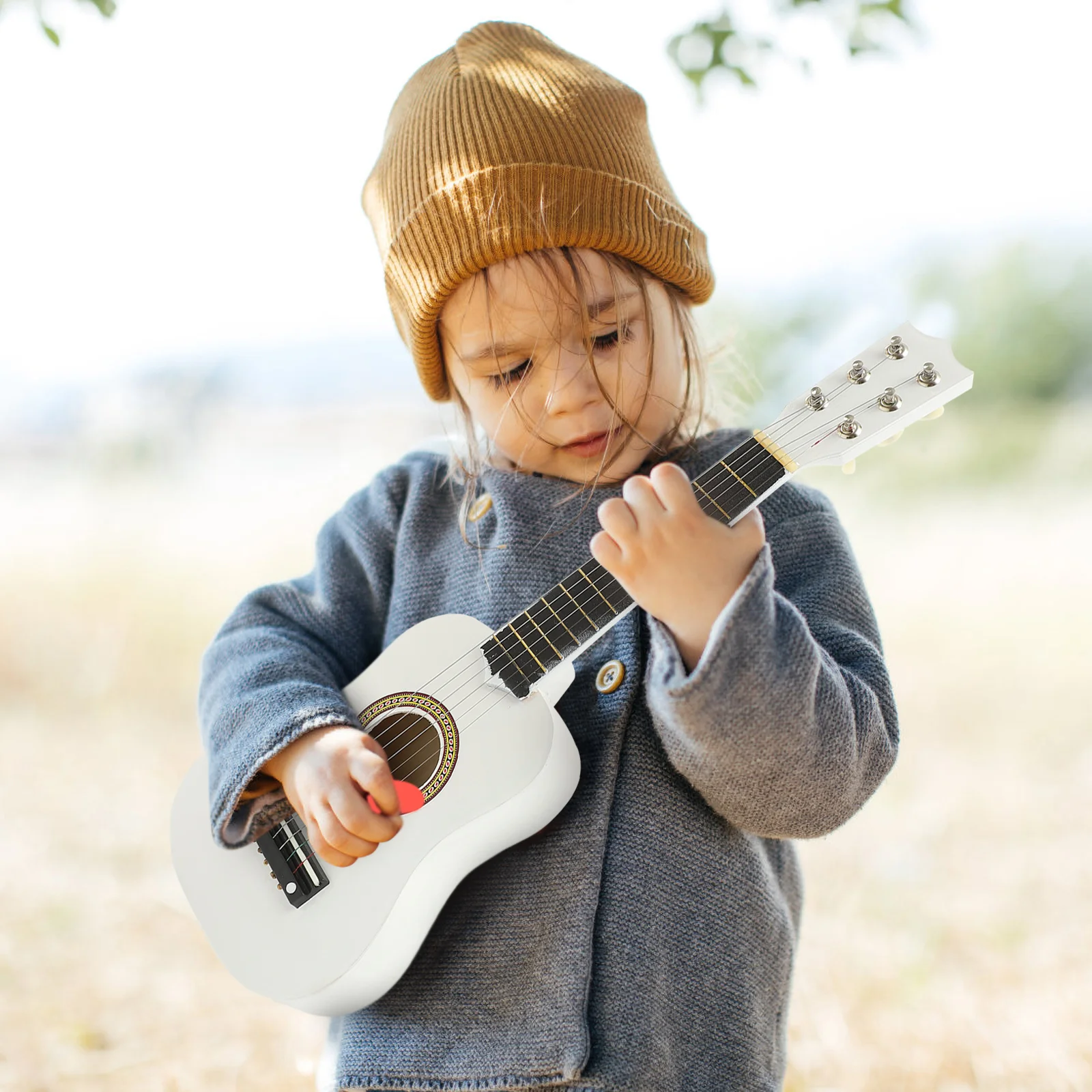 

Electric Guitar Guitars for Kids Music Instrument Wooden Starter Acoustic Folk Child