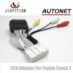 Adapter do aparatu wsteczny Jiayitian przewód połączeniowy kabel Audio AV wideo do monitorów Toyota Touch 2 i Entune OEM jednostka główna