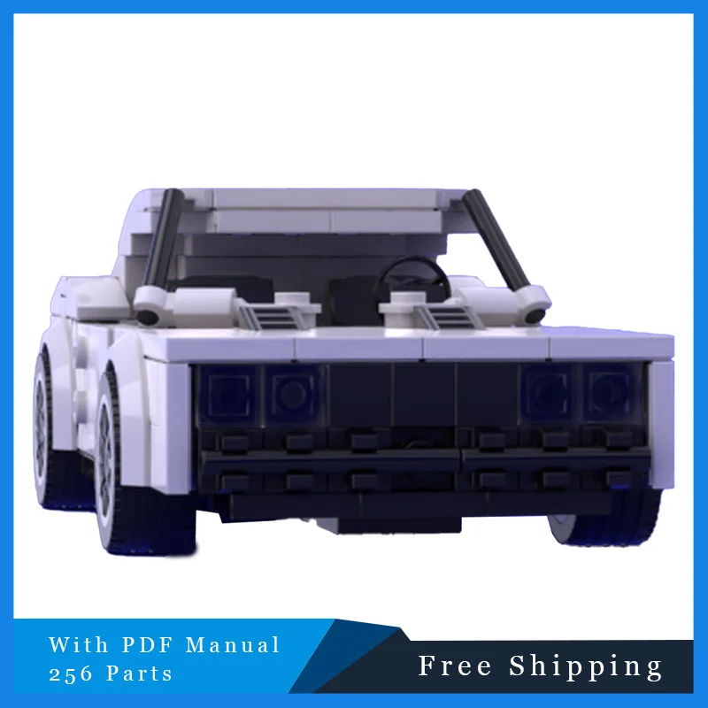 256 Uds. Venta caliente MOC creativo coche de Rally blanco modelo de bloques de construcción modulares niños educación DIY montaje juguete regalo de cumpleaños
