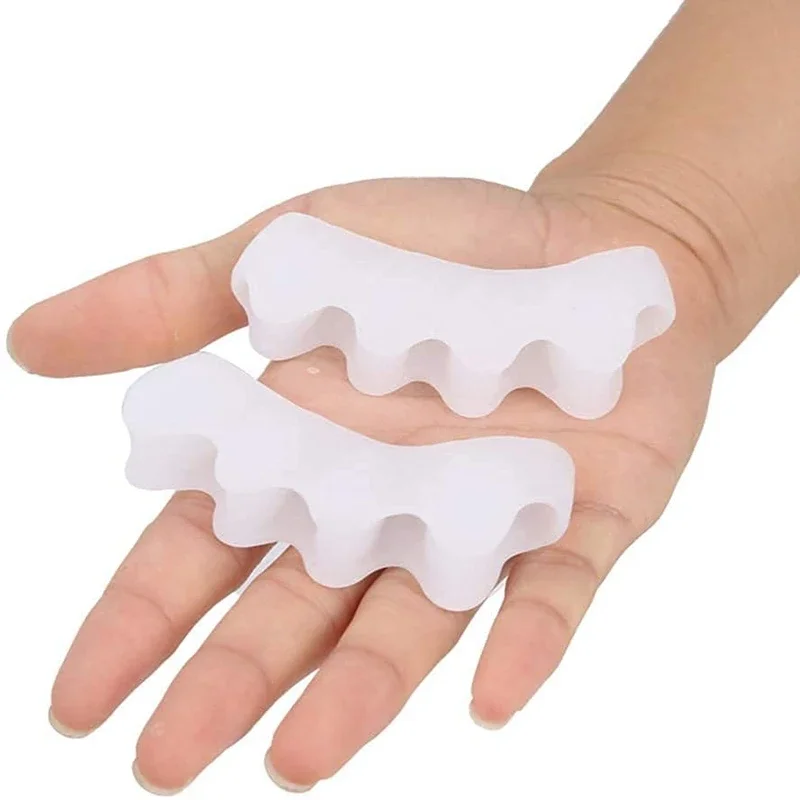 Silicone Finger Toe Protector Toe Separators Stretchers Straightener Bunion Protector Pain Relief Foot Care 3Colors