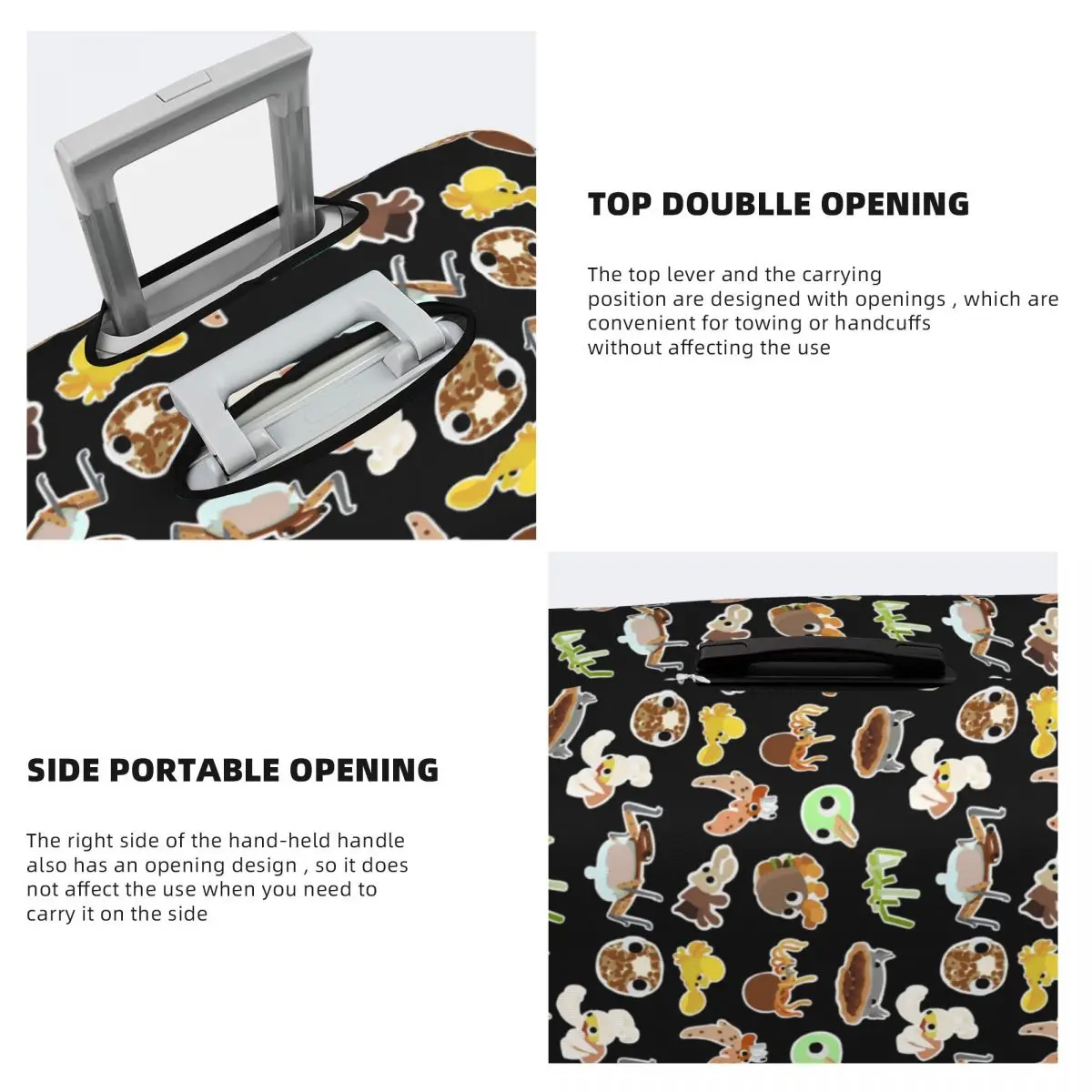 The Isle Of BIGsnax Bugsnax Pack Kofferhoes Bescherming Elastische Reisbagage Beschermhoezen voor 18-32 Inch