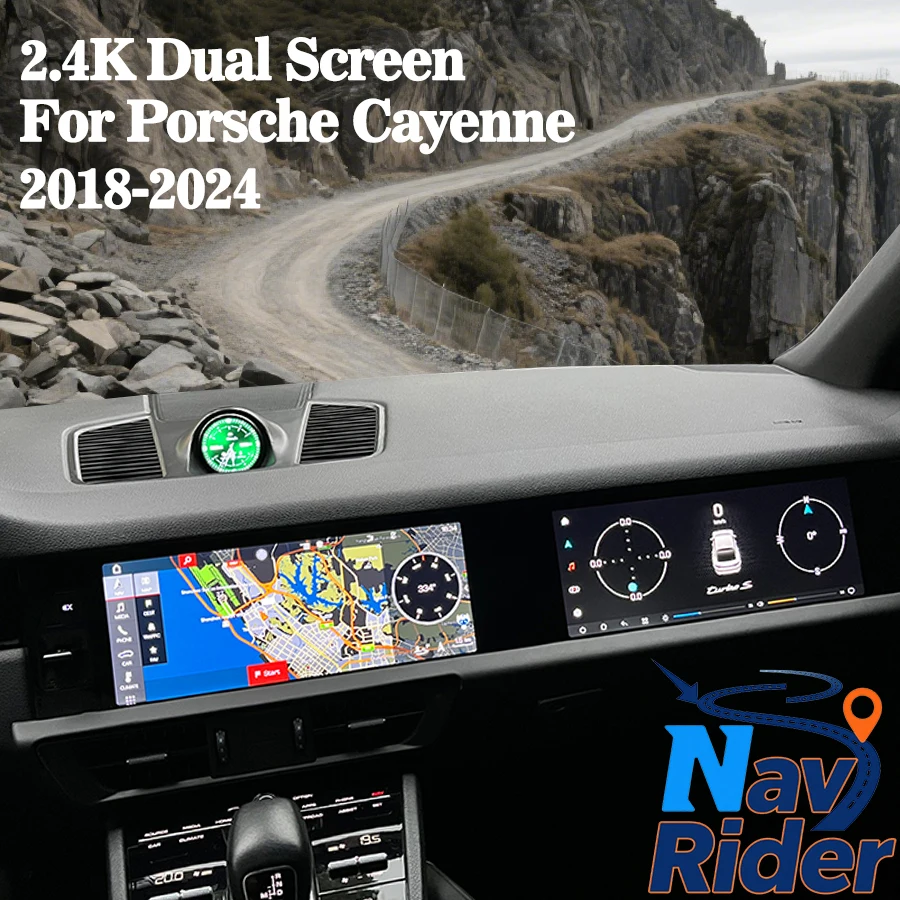 

24,6 дюйма для Porsche Cayenne 2018-2024 автомобильный радиоприемник мультимедийный плеер Carplay GPS навигация головное устройство обновление Android 13