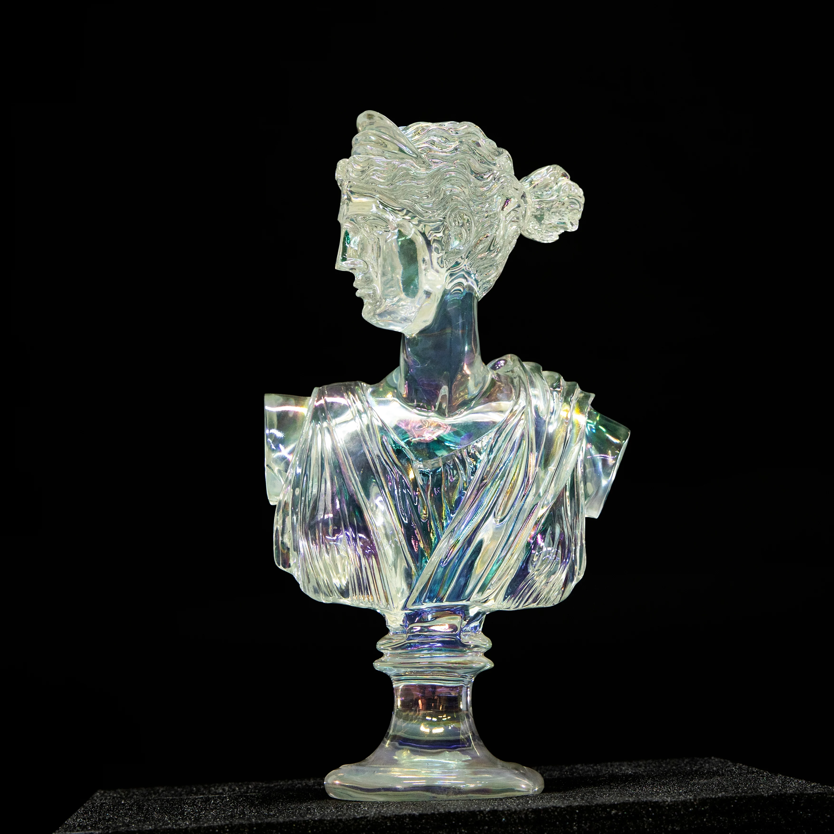 *&z Custom Modern Clear Resin Eco-Friendly Hand-painted Sculpture Art Transparent Home Hotel Villa Ornament Elegant Crafts~.
