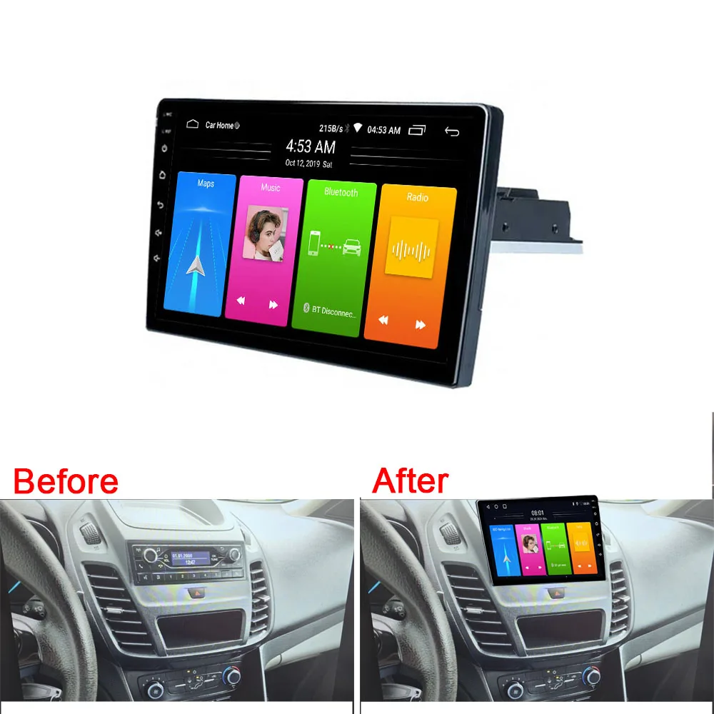 

Android 9”car radio with carplay GPS Navigation for Ford Transit Connect Tourneo PJ2 Van V408 Kasten Großraumlimousine 1.5 TDCi