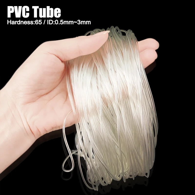 

PVC Transparent Capillary Tube Small Plastic Hose with Anti - Bending and Anti - Tearing, Inner Diameter 0.5/0.8/1/1.2/1.5/2/3mm