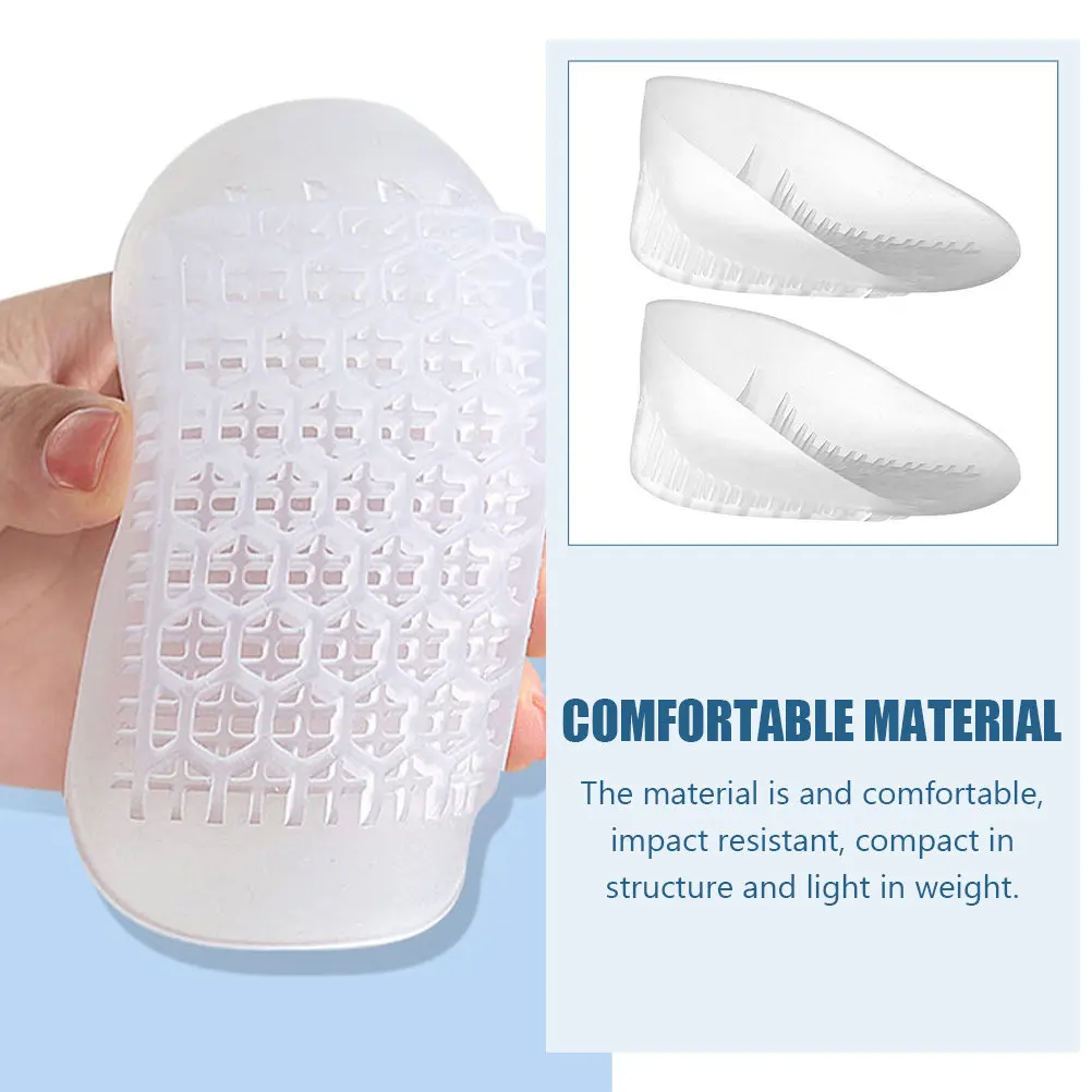 1Pair U-Shaped Heel Cushions Sebs Soft Supportive Pads Foot Care Inserts Anti-Slip Pain Relief for Heels Loafers Boots Men's